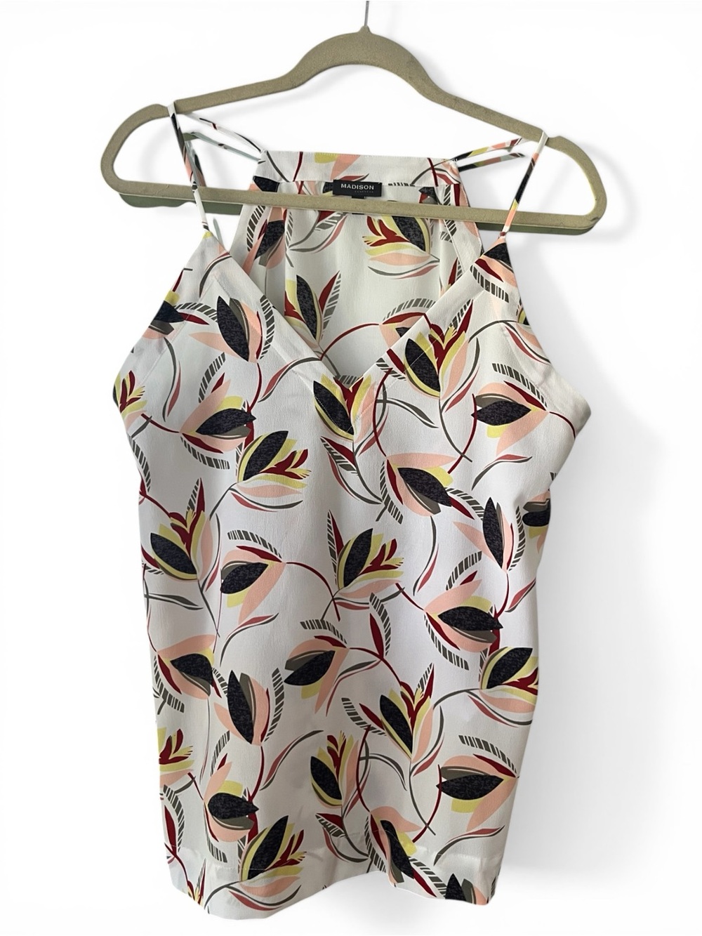 Madison - floral print tank top - size large  like new condition